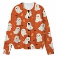 thumbnail image 2 of FSAGAE Women's Knit Cardigan Sweater Long Sleeve Button Down Pumpkin Graphic Print Orange XL Casual Fall Halloween Outerwear Top, 2 of 6