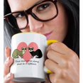 thumbnail image 2 of 3dRose, True Love Comes Along Once in a Lifetime Cute Ferret Love Design, 15oz Two-Tone Yellow Mug, 2 of 7