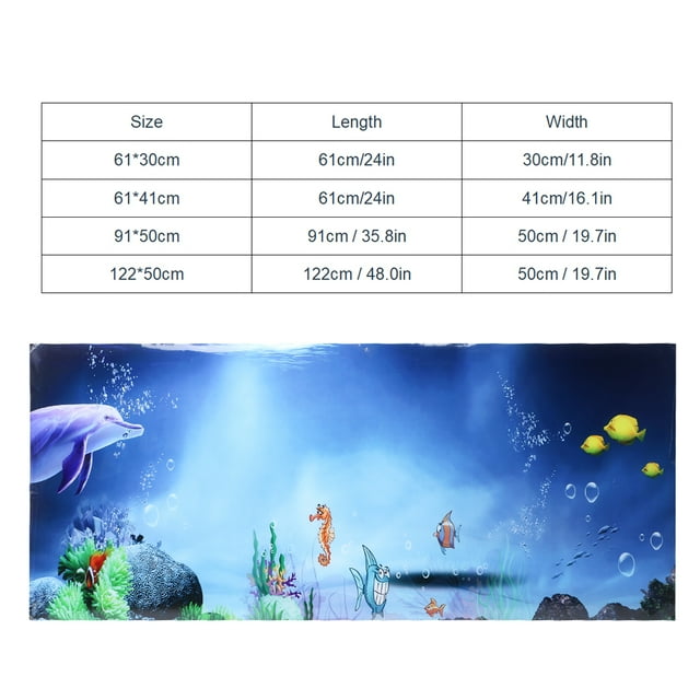 Background Bright Colors Aquarium Background Sticker, Wall Sticker, Clear Patterns Waterproof For Fish 61x30cm,61x41cm,91x50cm,122x50cm