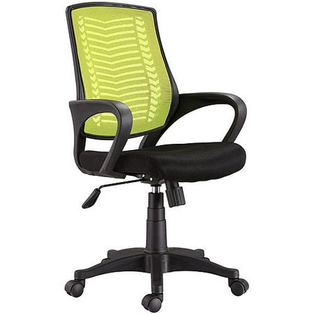 Techni Mobili Sierra Mesh-Back Desk Chair, Black/Green ...