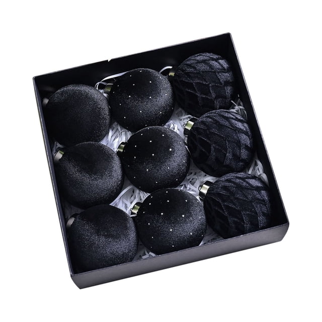 Bolas de Navidad, Arbol de Navidad, Set de 9 piezas, Bolas Colores, Adornos Navideños, para Salón, Bolas 8cm, Estilo Variado, Adornos para Exterior, para Comedor