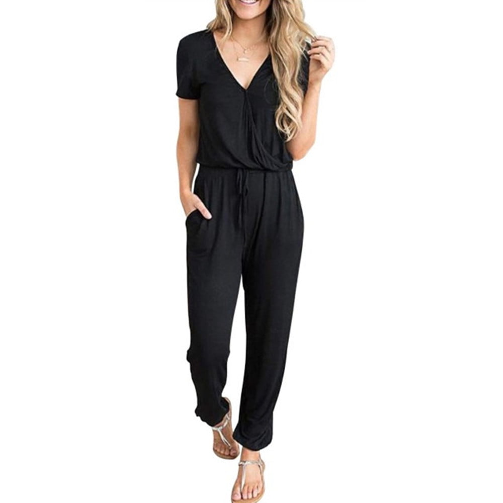 Women's Summer Casual Deep V Neck Short 