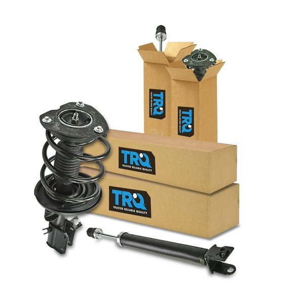 TRQ Front and Rear Complete Strut Assembly & Shock Absorber Kit Complete Strut & Coil Spring Assembly Fits Select 2009-2014 Nissan Maxima