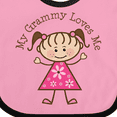 thumbnail image 4 of Inktastic My Grammy Loves Me Girls Baby Bib, 4 of 4