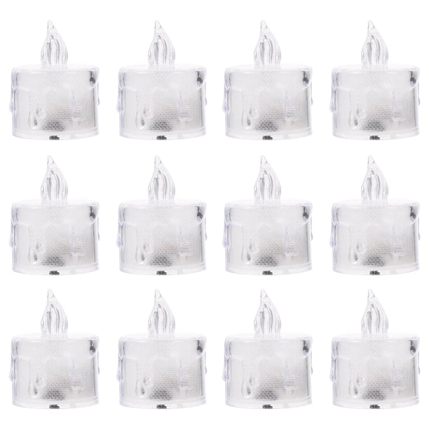 GOOHOCHY 24 velas pequeñas de simulación, lámpara de vela eléctrica decorativa de escritorio