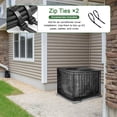 thumbnail image 3 of Air Conditioner Cover for Outside, Full Mesh All Seasons Central AC Unit Protector, Against Leaves, Debris, Cottonwood, Includes 2 Zip Ties, 31.5"x31.5"x35.4", 3 of 6