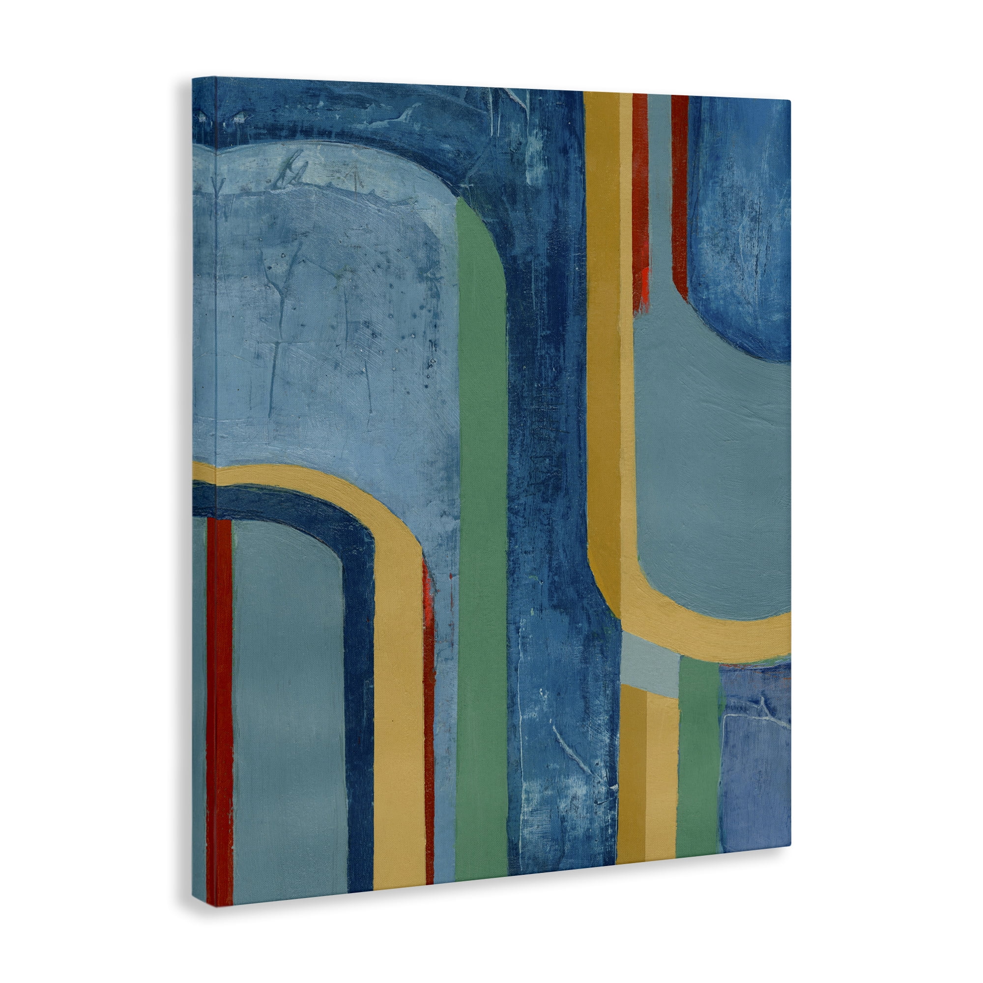 Stupell Industries Dynamic Arches Pattern Abstract Painting Gallery Wrapped Canvas Art Print Wall Art, 24 x 30