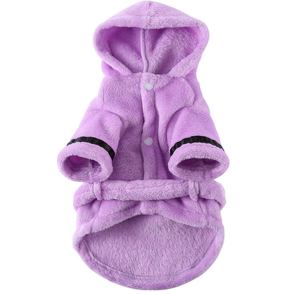 Pet Bathrobe Dog Pajama Thickened Hooded Bathrobe Quick Drying and Super Absorbent Dog Bath Towel Soft Pet Nightwear for Puppy Small Dogs Cats