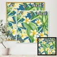 thumbnail image 4 of Yellow Flowers and Tropical Foliage XV 30 in x 30 in Framed Painting Canvas Art Print, by Designart, 4 of 5