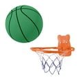 thumbnail image 4 of Baloncesto silencioso con cesta, pelota deportiva, pelota sensorial, poco ruido, ligero Verde, 4 of 8