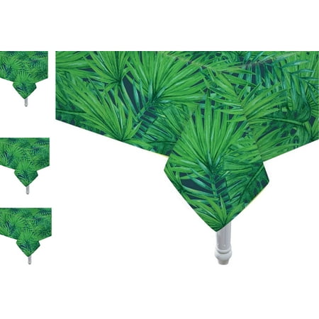

4 Pack Animal Safari Theme Zoo Print Table Cover Animal Tablecloth Party Supplies Ideal for Jungle Animal theme Birthday Parties Jungle Theme Party Baby Showers Jungle Safari Themed Party (Leaf)