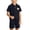 Navy, variant on Kids Boys Bear Embroidery 2 Piece Outfit Set- Short Sleeve Lapel Polo Shirt and Elastic Waist Shorts Pull On Lightweight Daily Casual Summer Suit for 0-8 Years Orange Size 5-6Y