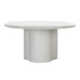 thumbnail image 6 of Elika White Faux Plaster Round Dining Table, 6 of 8