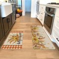 thumbnail image 6 of Hello Fall Kitchen Rugs and Mats Set of 2, Fall Pumpkin Floral Kitchen Mat, Seasonal Washable Non-Slip Floor Mats for Fall Autumn Thanksgiving Day Kitchen Decor - 17x29 and 17x47 Inch, 6 of 6