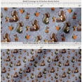thumbnail image 2 of Soimoi Cotton Voile Fabric Musical Instruments,Monkey & Rat Cartoon Print Fabric by The Yard 56 Inch Wide, 2 of 7