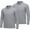 Heather Grey Long Sleeve, variant on Men's Polo Shirts 2-Pack, Dressy Casual Long Sleeve Collared Shirts, Black XL