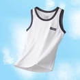 thumbnail image 6 of SGFCWSX Boys 2 Piece Outfits Sleeveless Tank Top and Shorts Set Summer Casual Breathable Soft Playwear White Size 6, 6 of 9