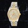 thumbnail image 2 of Masonic CZ Paved Hip Hop Watch Freemason Masonic Compass Fully Bling Watch Gold Silver Limited Time, 2 of 5