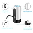 thumbnail image 3 of Water Bottle Pump Electric Water Dispenser USB Charging Automatic Drinking Water Pump for Universal 5 Gallon Bottle Home Kitchen Office Use, UPGRADE WHITE, 3 of 7