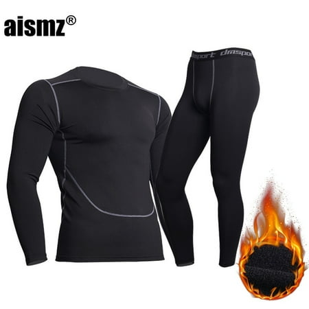 

Aismz Winter Thermal Underwear Men s Clothing Sportswear Suits Compression Gym Fitness Fleece Second Skin Long Johns Men