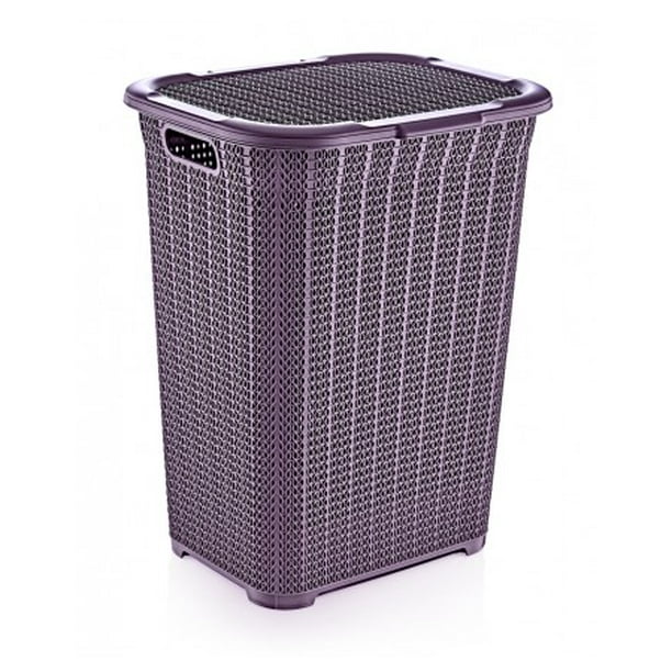 Superio Laundry Hamper Knit Collection Purple Walmart Com Walmart Com