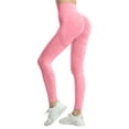 thumbnail image 2 of Celsior Compression Leggings 3D Smile Contour Activewear Tights Anti Cellulite Leggings Lightweight Slim Fit Pants High Waisted Leggings No Front Seam Tummy Control Compression Pants Watermelon red L, 2 of 7