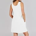 thumbnail image 7 of gakvbuo Mini Dress With Pockets For Women T-Shirt Dress Summer Tank Dress Round-Neck Sleeveless Solid Beach Vacation Sundress, 7 of 7