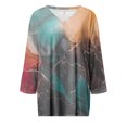 thumbnail image 2 of Gibobby Blusa Sexy Cuello en V Camiseta manga corta con cuello en V y cuello para mujer, estilo vintage, manga corta, manga larga, informal(Rojo,M), 2 of 3