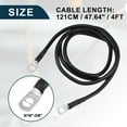 thumbnail image 3 of Car Marine Battery Inverter Cable 5/16"-3/8" 4ft Battery Copper Wire Black, 3 of 7
