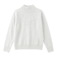 thumbnail image 5 of FAHUOMU Mock Neck Tops For Women Long Sleeve Lightweight Striped Knit Sweater Casual Pullover Fall Clothes, 5 of 8