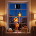 thumbnail image 5 of Halloween Solar Wind Chime Lights, Hanging Ghost Pumpkin Skull Decorative Lantern, Outdoor Garden Yard Porch Holiday Display, Haunted House Fall Festival Seasonal Decorative Lighting, 5 of 5