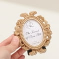 thumbnail image 3 of 2 Pack Vintage Resin Picture Frames, 3.7" x 3.1" Mini Picture Frames, Gold, 3 of 6