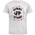 thumbnail image 1 of Halloween What Up Witches Witchy Elements Black Text Mens T Shirt, 1 of 1