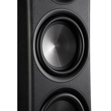 Polk Audio - Polk Reserve R700 Tower Speaker, 1" Pinnacle Ring Tweeter, Dual 6.5" Turbine Cone Woofers & Dual 8" Long-Throw Drivers - Black