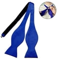 thumbnail image 2 of Bow Ties for Men - Silk Self-Tie Bow Tie for Tuxedo & Wedding,Royal blue, 2 of 8