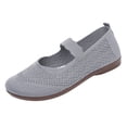 thumbnail image 2 of Widestep Shoes for Women, Mary Jane Sneakers, Flats for Women Wide Feet, Women Classic Round Toe Slip On Casual Flats Soft Sole Lightweight Comfort Walking Footwear Non Slip Daily Shoes, Gray 6.5, 2 of 5