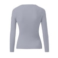 thumbnail image 6 of QASIEATN Sweaters for Graceful Ladies Fashion, Fashion V Neck Long Sleeve Solid Color Pullover Sweater Knitting Top, Womens Fall Tops, 6 of 7