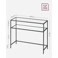 thumbnail image 5 of VASAGLE Mesa de Consola, Mesa de Entrada, Marco de Metal, Tablero de Vidrio Templado, para Salón, Entrada, Pasillo, Negro y Transparente, 5 of 5