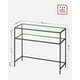 thumbnail image 5 of VASAGLE Mesa de Consola, Mesa de Entrada, Marco de Metal, Tablero de Vidrio Templado, para Salón, Entrada, Pasillo, Negro y Transparente, 5 of 5