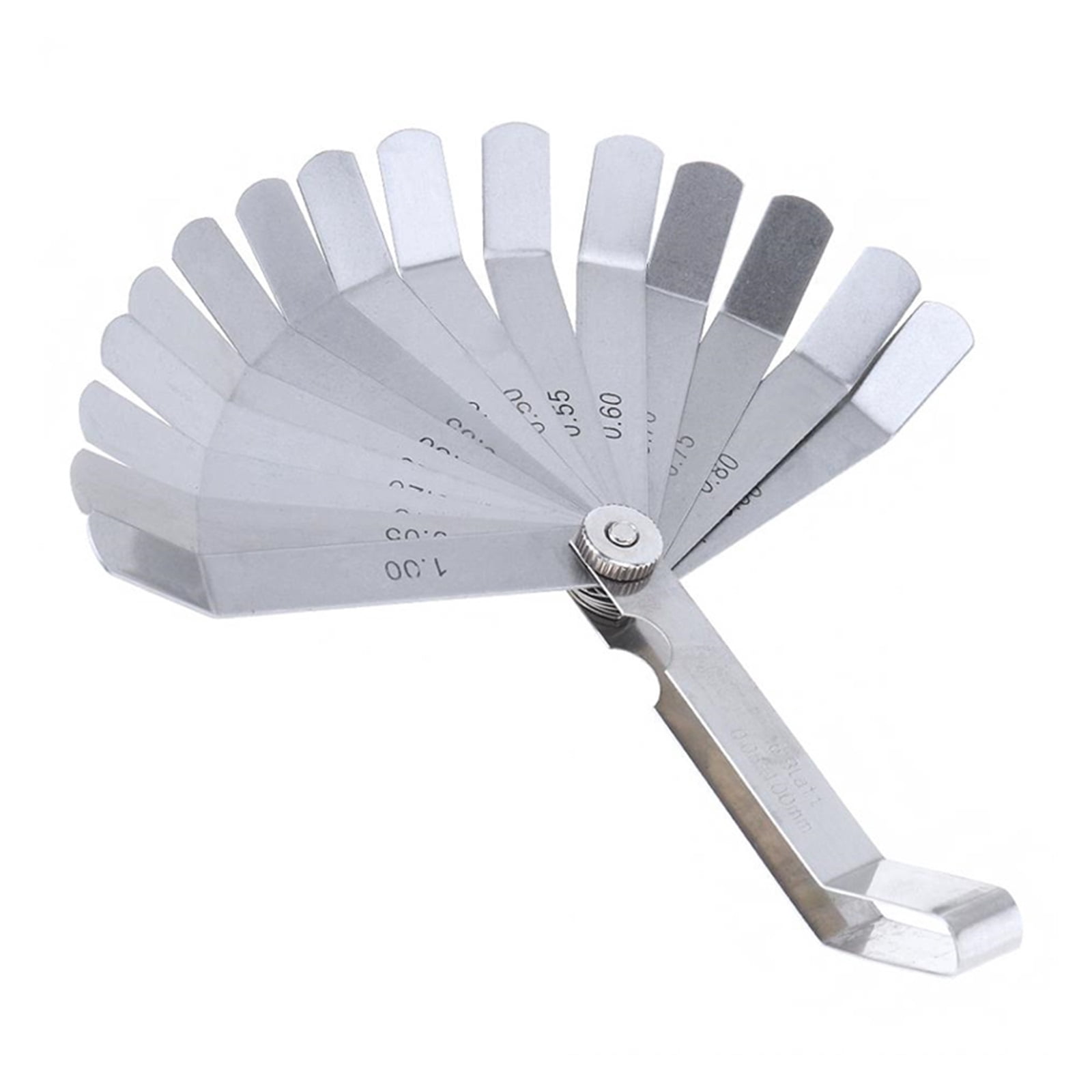 Screw Pitch Gauges 0.05-1mm Thickness Curved Gapped Metric Filler Feeler Gauge Blades For Woodworking Measuring Gauging Tools ,Easy to Use