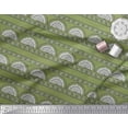 thumbnail image 2 of Soimoi Poly Georgette Fabric Leaves,Floral & Paisley Block Print Fabric by The Yard 42 Inch Wide, 2 of 3