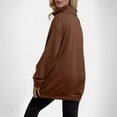 thumbnail image 5 of Sweatshirt for Womens Oversized Hoodies Women Half Zip Pullover Long Blank Oversized Sweatshirt Sleeve Sweatshirt Quarter Zip Hoodie Sweater Teen Girls Fall Blouse Clothes with Pockets, 5 of 5
