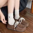 thumbnail image 6 of ZunFeo Womens Velvet Loafers Boho Moccasin Slip On Flats with Bead Tassel Detail Brown Casual Shoes Sizes 5.5-8.5,Size 7, 6 of 7