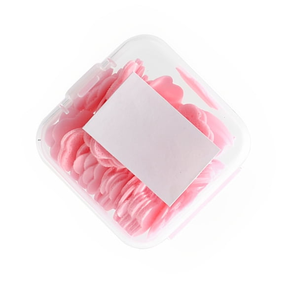 Naiovety 1 caja de carcasa de ABS, copos de a mano, repuesto portátil perfumado para exteriores, adultos, niños, papel de limpieza de viaje Rosa