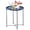 Dark Blue, variant on End Table Metal Side Table Black Round Folding Tray Cyan Sofa Small Accent Fold-able Table, Round End Table Tray, Next to Sofa Table, Snack Table for Living Room and Bed Room