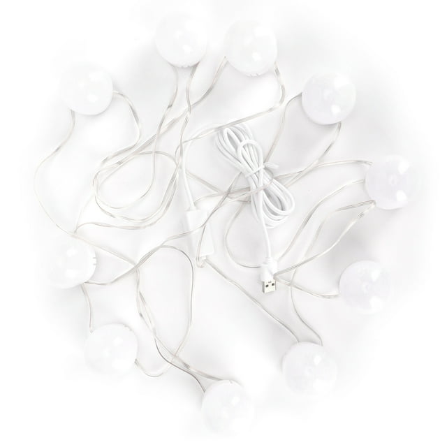 Vanity Lights, 10 Pcs Cosmetic Mirror Bulb, USB Plug In For Bathroom Make Up Dressing Room Cabinet