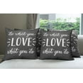 thumbnail image 6 of Ambesonne Saying Throw Pillow Cover 4 Pack, Hand Lettering Typography, 18", Charcoal Grey and White, 6 of 7