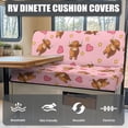 thumbnail image 4 of XYZCANDO Cow RV Dinette Cushion Covers Heart Star Bench Seat Cover Easy to Install RV Accessories for Inside Cushion Covers for Couches and Sofas Couch Cushion Covers Furniture Covers Pink, 4 of 7