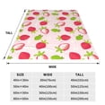 thumbnail image 3 of Sikiie Hand Drawn Strawberry Ultra-Soft Micro flannel Blanket Luxury All Seasons Warm Blanket for Bedding Sofa and Travel (4 sizes)-40"x30", 3 of 7