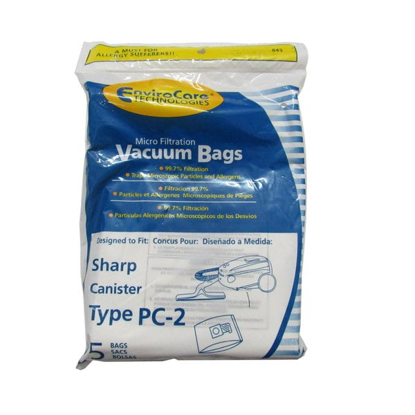 5 Sharp Canister Type PC2 Vacuum Cleaner Allergy Bags